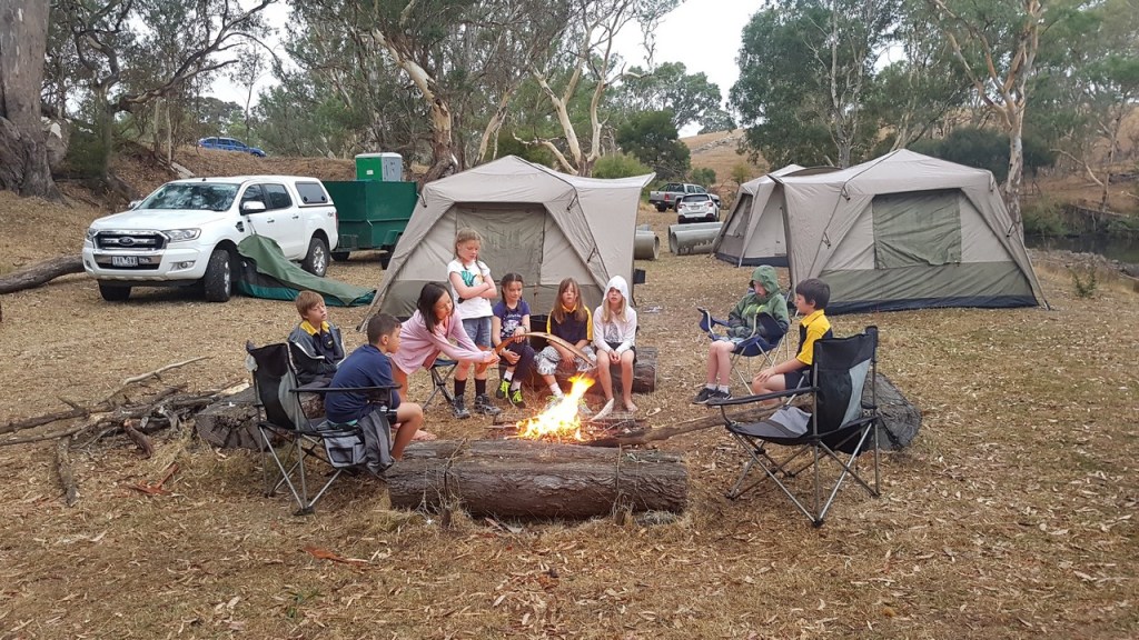 Friday night, tents set up and some quiet time by the fire. 